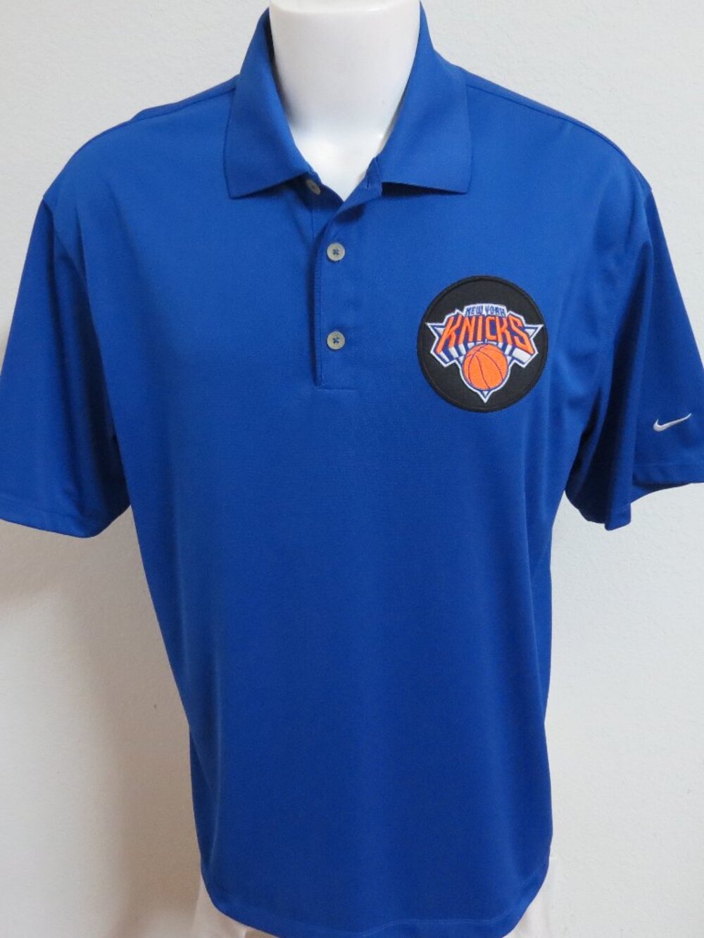 M-2XL KNICKS Blue Nike Dri-Fit Men's #48A Polo Shirt